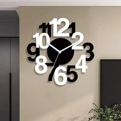 Creative Numbers Silent Wall Clock â€?12" Layered Acrylic
