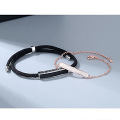 Personalized Matching Couple Promise Bracelets Set