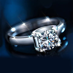 1 Carat Moissanite Solitaire Diamond Women Ring