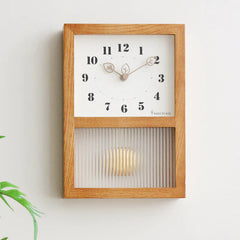 Solid Walnut Silent Pendulum Clock â€?Japanese Style