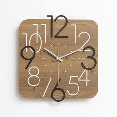 Irregular Numerals Square Analog Wall Clock