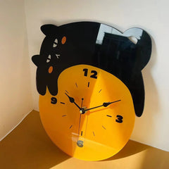 Silent Wall Clock â€?Sleeping Cat, 30 cm Cute Décor
