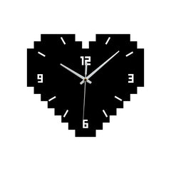 Hearts Shaped Creative Silent Wall Décor Clock â€?Pixelated Heart Design