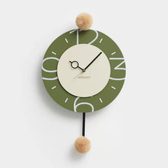 Pom-Pom Silent Wall Clock â€?Eco-Friendly, Artistic Design