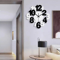 Creative Numbers Silent Wall Clock â€?12" Layered Acrylic