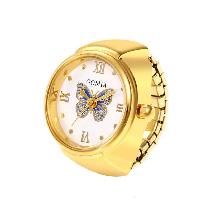 Gulleiâ„?Butterfly Dial Fully Functional Watch Ring - Adjustable Size