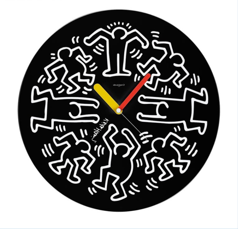 Graphic Art Silent Wall Clock â€?12" MDF (Black)