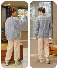 Winter Holiday Matching Couple Pajamas Set Thick Sleepwear