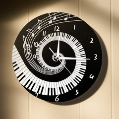 Gulleiâ„?Wall Deco Clock Gift for Pianist