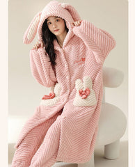 Winter Thick Nightwear Flannel Dress for Girls