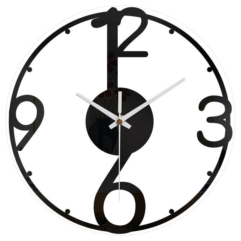 Big Numbers Silent Wall Clock â€?12" Acrylic Modern
