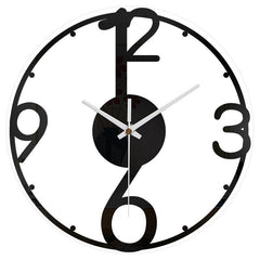 Big Numbers Silent Wall Clock â€?12" Acrylic Modern