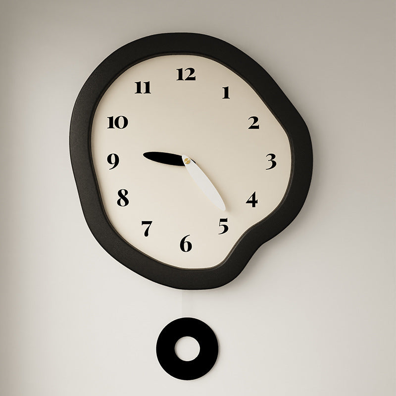 Wavy Shape Silent Pendulum Wall Clock â€?12" Modern Acrylic