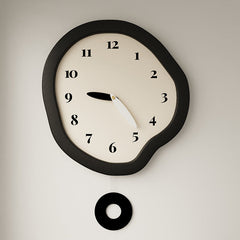 Wavy Shape Silent Pendulum Wall Clock â€?12" Modern Acrylic