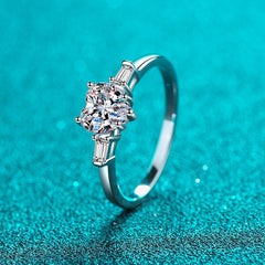 1 Carat Moissanite Solitaire Diamond Ring for Women