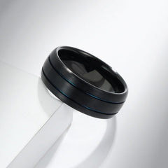 Simple Unique Mens Engraved Ring