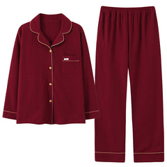 Cozy Waffle-Knit Couple's Pajama Set | Textured Pure Cotton