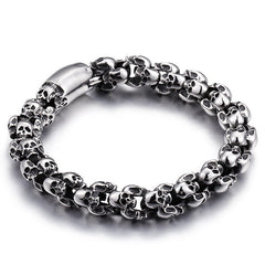 Custom Engraved Skull Retro Bracelet for Men