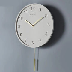 Concrete Nordic Pendulum Silent Wall Clock (10")