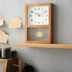 Solid Walnut Silent Pendulum Clock â€?Japanese Style