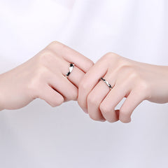 Custom Mountains Matching Rings Set for Lovers