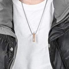 Engraved Urn Cremation Unisex Pendant Necklace