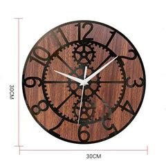 Steampunk Gears Silent Wall Clock â€?Industrial Chic Design