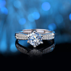 Custom 2 Carat Moissanite Diamond Wedding Rings Set