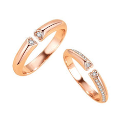 Custom Engraved Matching Wedding Bands for Two (Adjustable size)