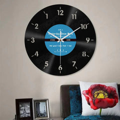 Reverse Vinyl Record Silent Wall Clock â€?12" Retro