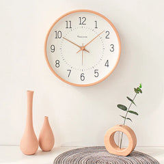 Japanese Minimalist Silent Wall Clock â€?12" Solid Wood
