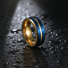 Engravable Mens Promise Ring Tungsten 8mm