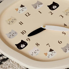 Kids Cat Silent Pendulum Wall Clock â€?Non-Ticking (11.8")