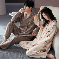 Matching Pajamas Set for Couples Pure Cotton
