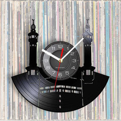 Qibla Shaped Islamic Style Wall Décor Silent Clock â€?Unique Vinyl Design