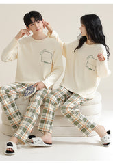 Comfortable Matching Jammies for Him and Her - 100% 40s Cotton, Plaid Pants