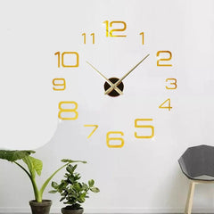 DIY Sticker Long Hands Wall Clock â€?Customizable & Silent Design