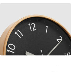 Minimalist Silent Wall Clock â€?Eco-Friendly Pinewood & Glass Design
