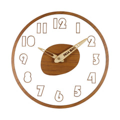 Modern Solid Wood Silent Wall Clock â€?12" Acrylic + Wood