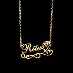 Rose Personal Name Necklace
