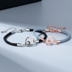 Personalized Matching Charm Bracelets Set for 2