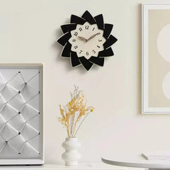 Flower Shaped Modern Silent Wall Clock â€?Elegant Floral Design