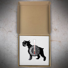 Vinyl Wall Clock Gift for Schnauzer Dog Owner