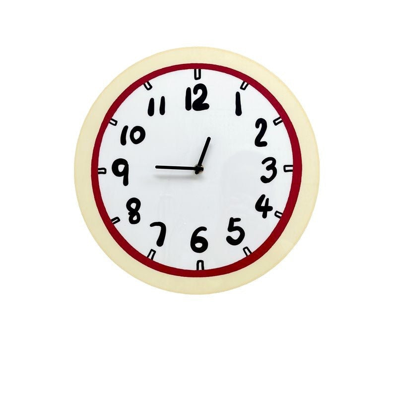 Hand-Drawn Style Silent Wall Clock â€?Unique Acrylic Design