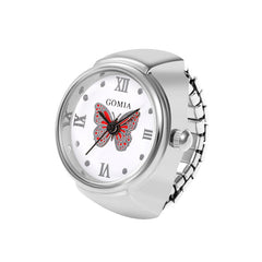 Gulleiâ„?Butterfly Dial Fully Functional Watch Ring - Adjustable Size