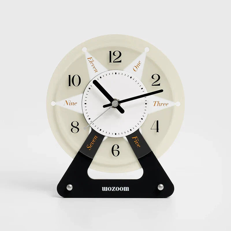 Blue Splatter Silent Acrylic Table Clock