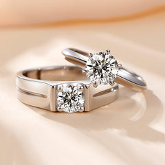 Gulleiâ„?1.8 Carat Moissanite Diamond Rings Set