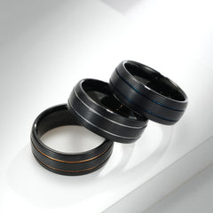 Simple Unique Mens Engraved Ring