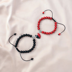 Magnetic Hearts Beads Couple Bracelets Set