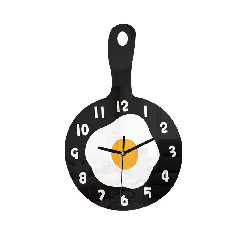 Egg Pan Shaped Kitchen Wall Décor Clock â€?Fun and Playful Design
